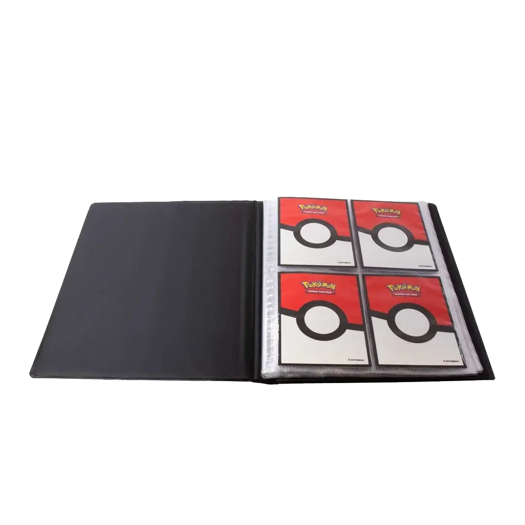Innenansicht des Pokémon 4-Pocket Binders – bis zu 80 Karten, prismatische Entwicklungen