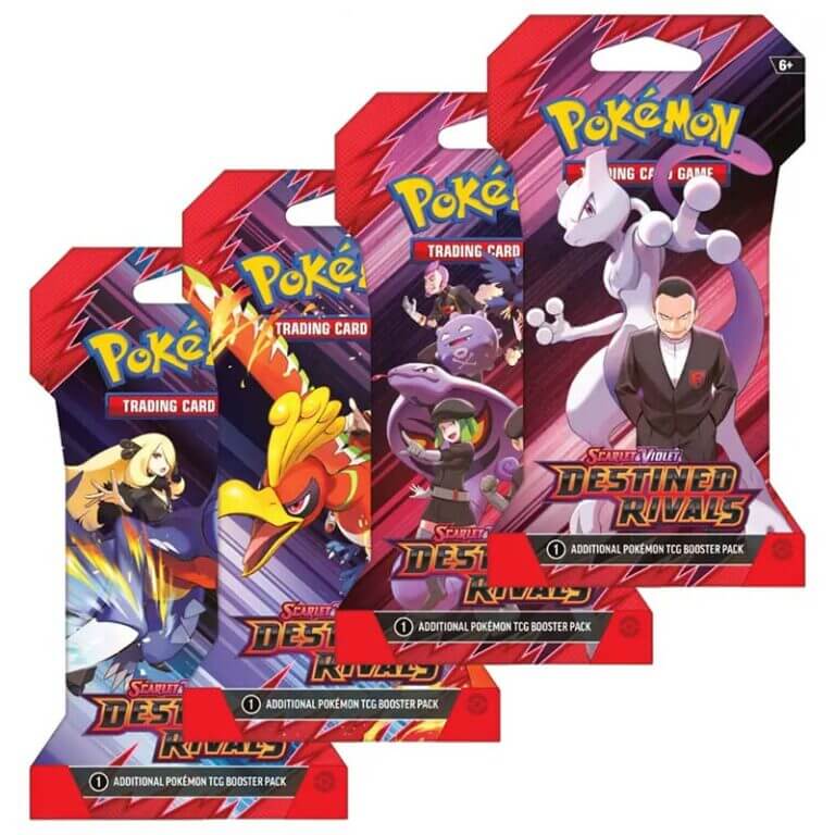 Pokémon Sleeved Boosterpack Scarlet & Violet: Destined Rivals – alle 4 Artworks