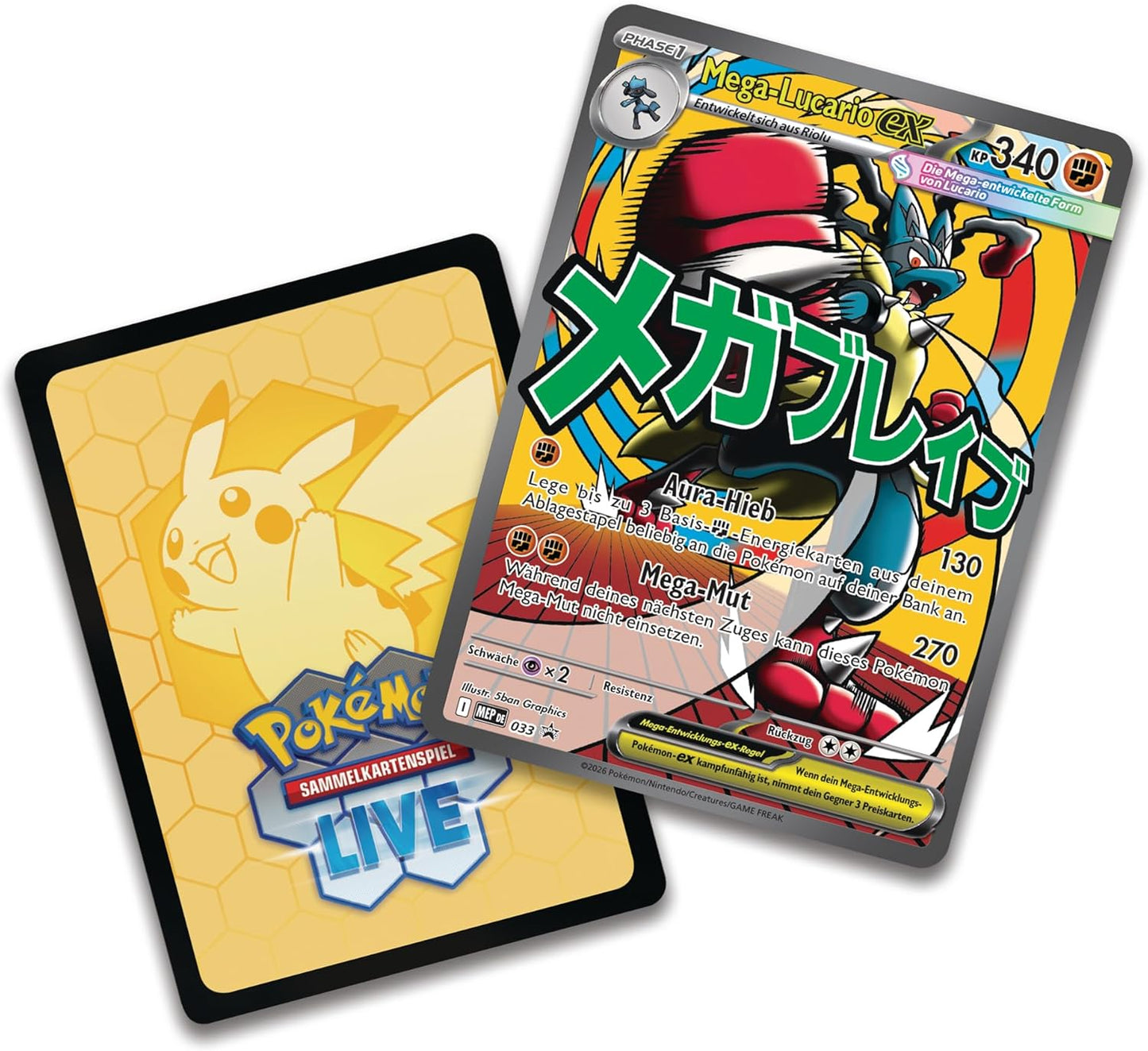 Pokémon Erhabene Helden Premium-Poster-Kollektion Mega Lucario Promokarte (Deutsch)