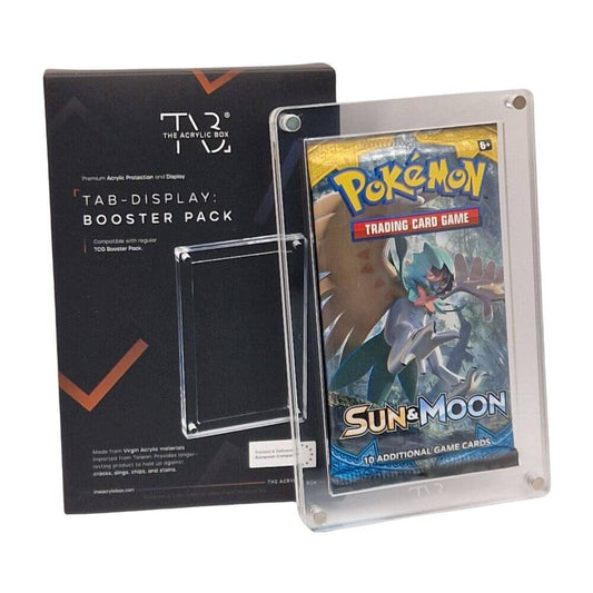 Schutzbox für Pokémon Booster Pack – Frontalansicht in Acryl Case