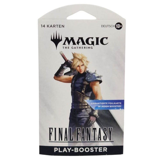Magic: The Gathering – Final Fantasy Sleeved Play Booster auf Deutsch mit Cloud auf dem Cover