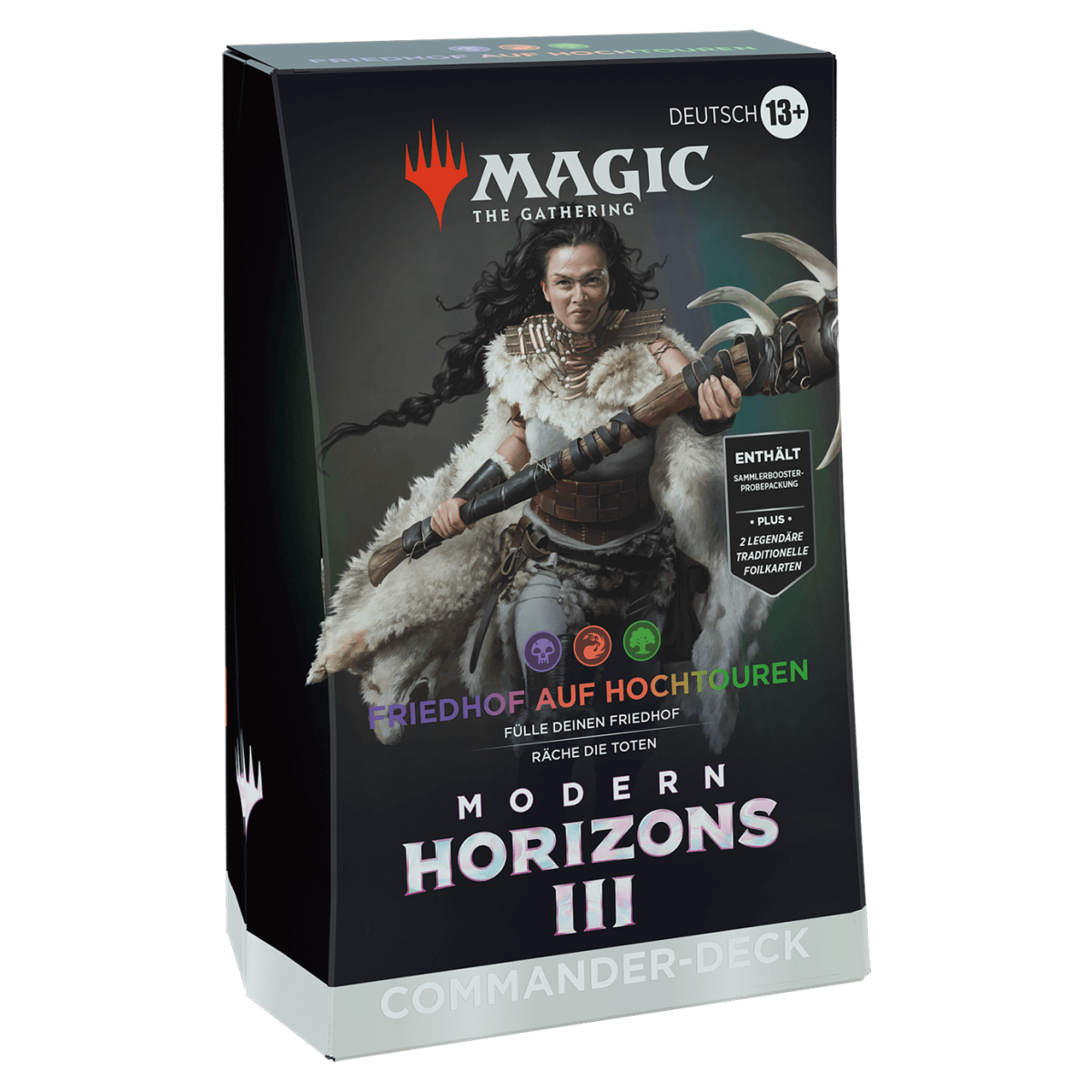 Magic Modern Horizons 3 Commander Deck Friedhof auf Hochtouren mit Deckbox (Deutsch)