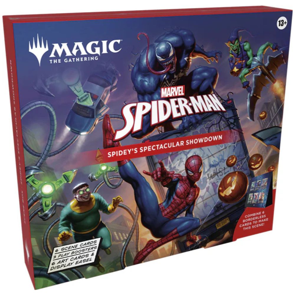 Magic: The Gathering Marvel Spider-Man Scene Box Spidey’s Spectacular Showdown Vorderseite (Englisch)