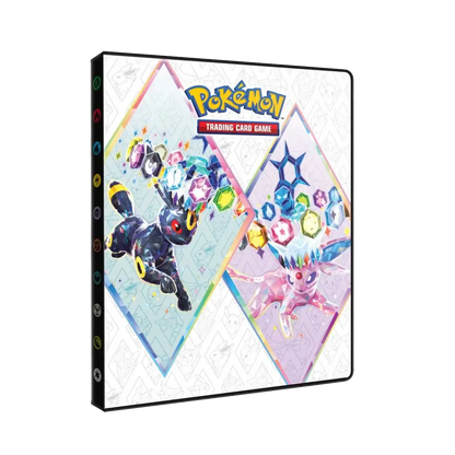 Pokémon 4-Pocket Binder Umbreon & Espeon – Terakristall-Design aus der Prismatic Evolutions Serie (schräger Blick)