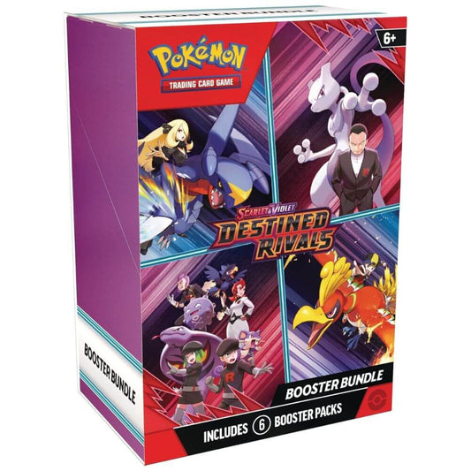 Frontalansicht des Pokémon Booster Bundle „Destined Rivals“ – Scarlet & Violet Edition (EN)