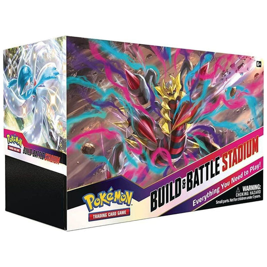 Vorderseite des Pokémon Build & Battle Stadium – Lost Origin (EN)
