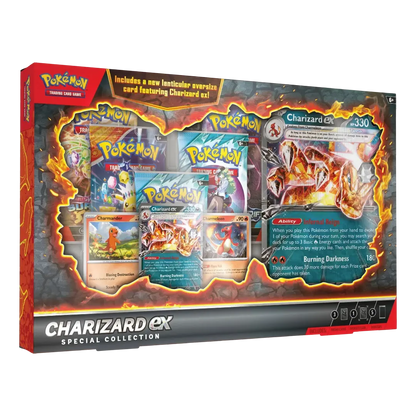 Pokémon Charizard ex Special Collection Vorderseite der Verpackung mit Karteninhalt