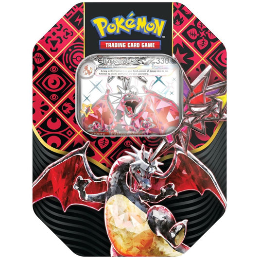 Pokémon Tin Box mit Shiny Charizard ex – Paldean Fates EN