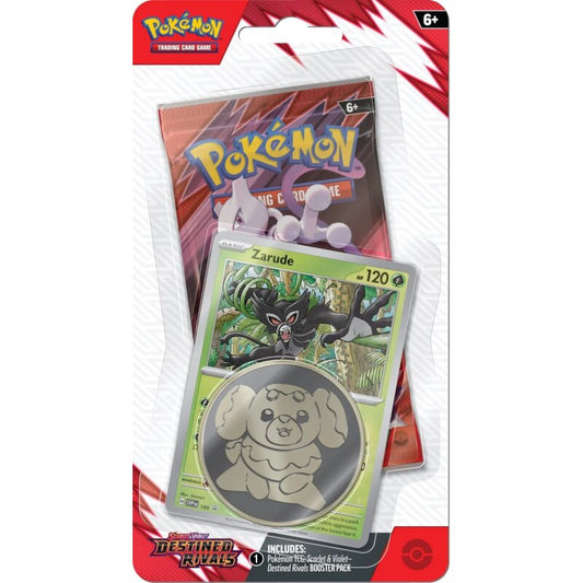 Pokémon Scarlet & Violet Destined Rivals Checklane Blister mit Zarude Promo und Boosterpack (Englisch)