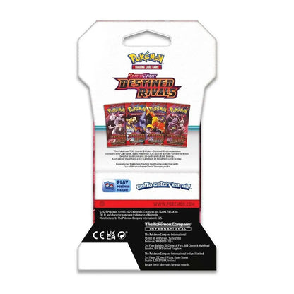 Pokémon Sleeved Boosterpack Scarlet & Violet: Destined Rivals – Verpackung Rückseite