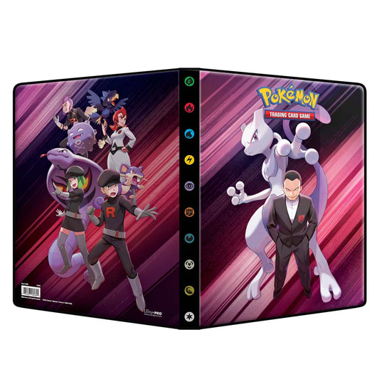 Pokémon Destined Rivals Ultra Pro 9-Pocket Binder mit Mewtu und Giovanni Artwork