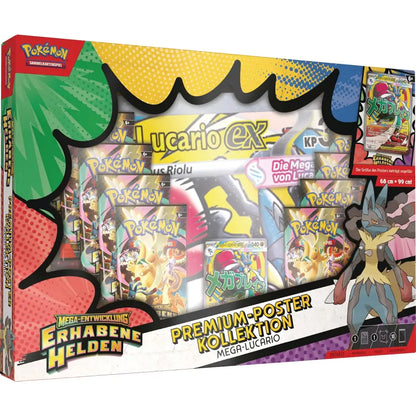 Pokémon Erhabene Helden Premium-Poster-Kollektion Mega Lucario mit Boostern (Deutsch)