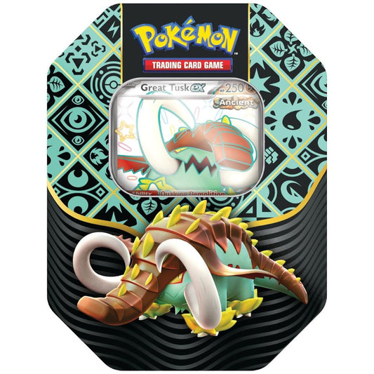 Pokémon Tin mit Great Tusk ex – Ancient Form – EN Version