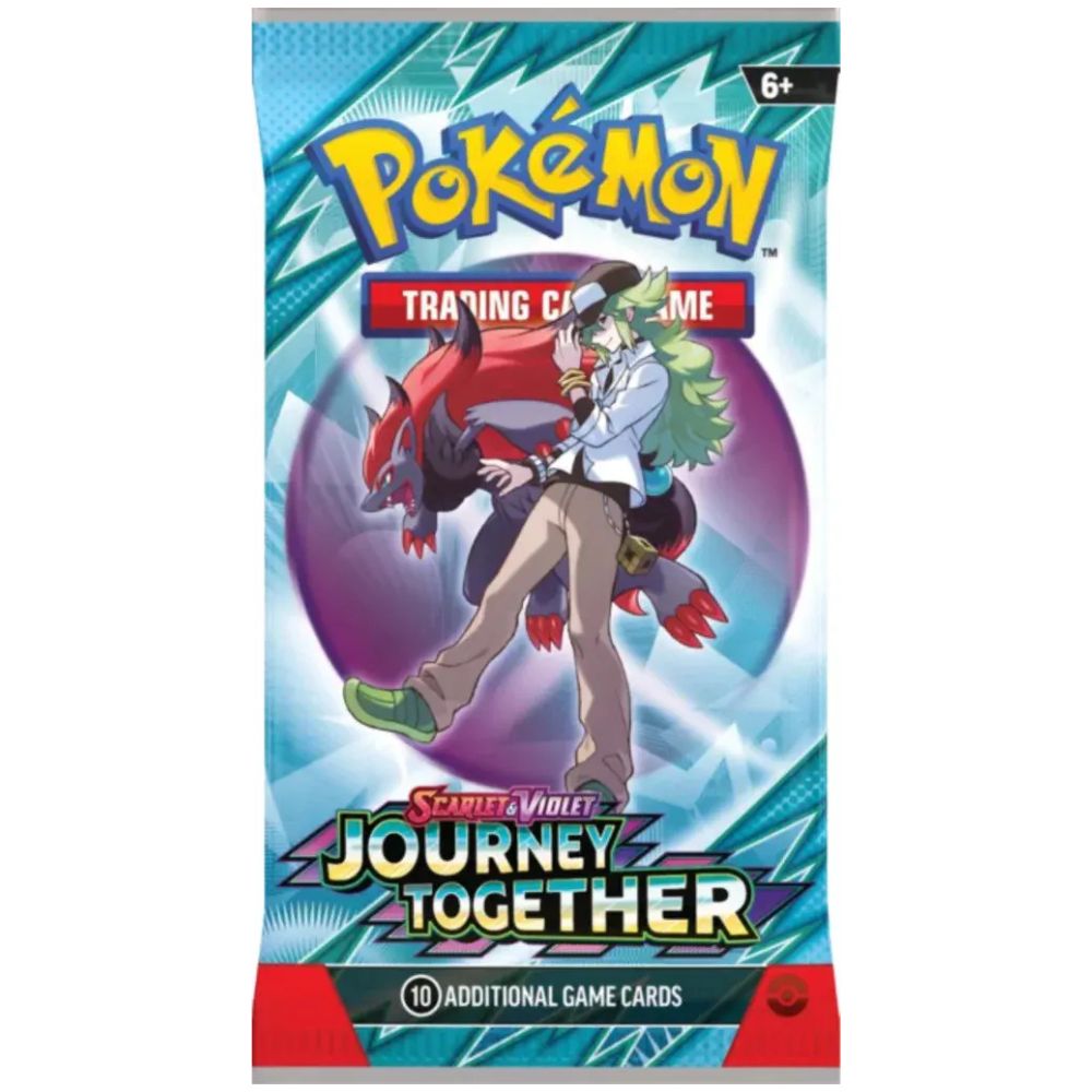 Frontansicht des Pokémon Journey Together Boosters mit N & Zoroark (EN)
