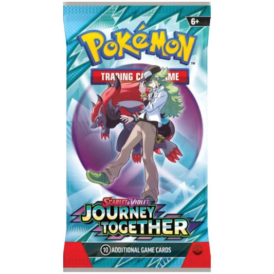 Frontansicht des Pokémon Journey Together Boosters mit N & Zoroark (EN)