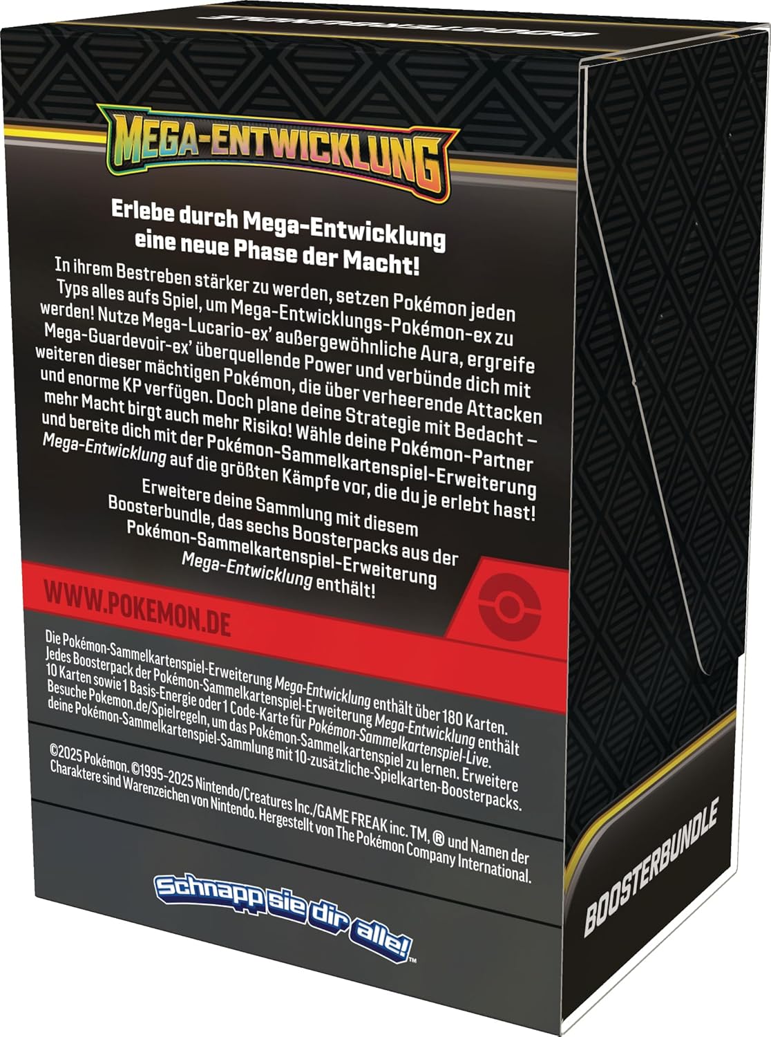 Pokémon Mega-Entwicklung Boosterbundle Boxansicht mit Boosterpacks (Deutsch)