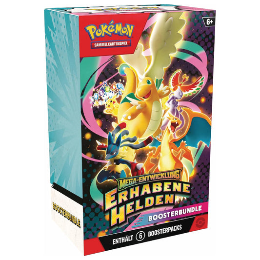Pokémon Mega-Entwicklung – Erhabene Helden Boosterbundle mit 6 Boosterpacks (Deutsch)