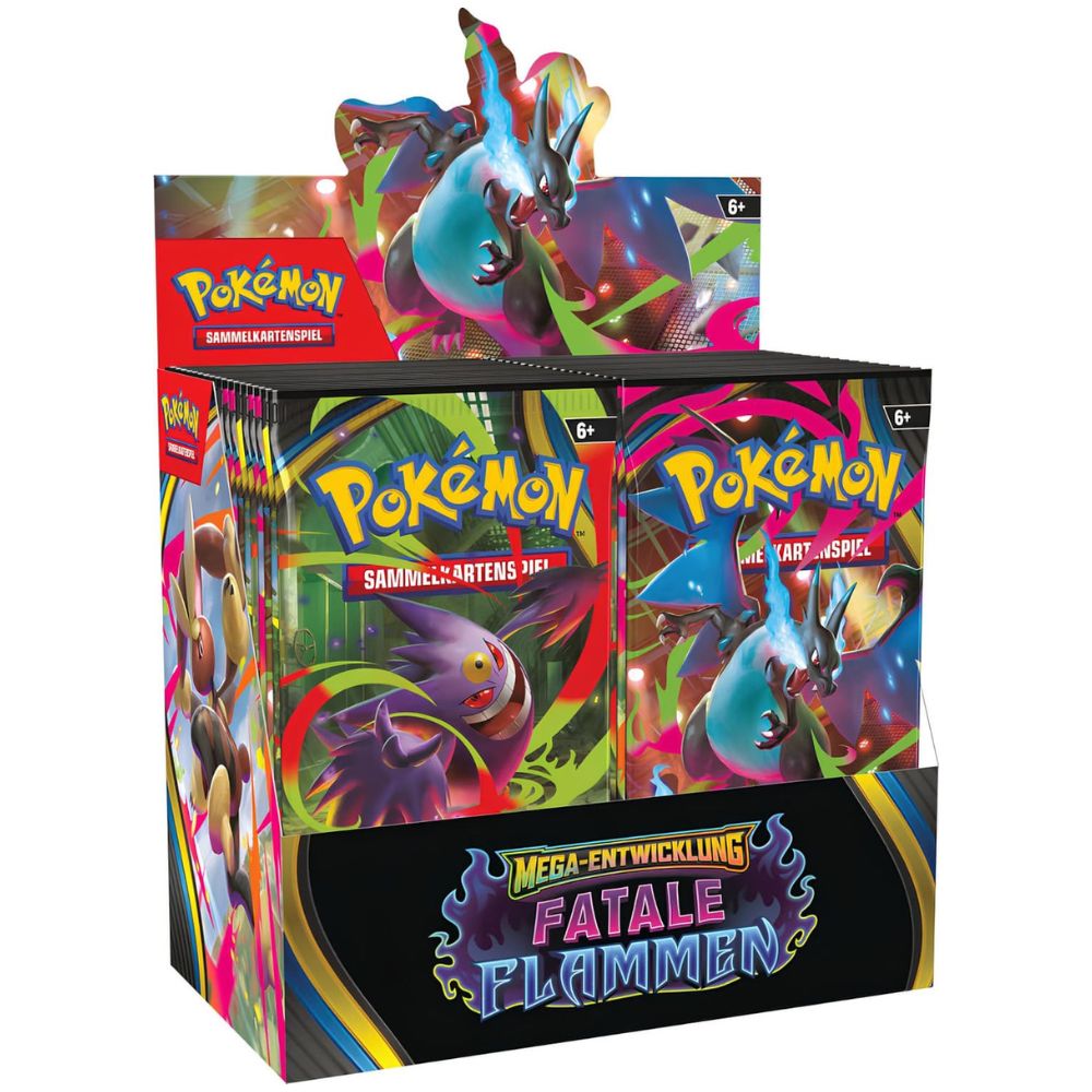 Pokémon Mega-Entwicklung Fatale Flammen Booster Display mit Mega-Pokémon (Deutsch)