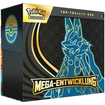 Pokémon Mega-Entwicklung Top-Trainer-Box Mega Lucario (Deutsch) Box Artwork