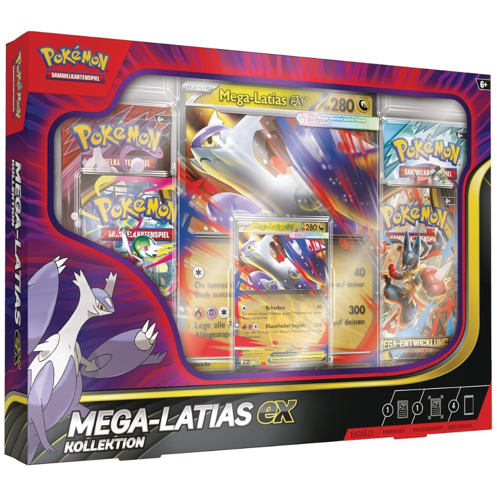Pokémon Mega-Latias ex Kollektion mit Promokarte und Boostern (Deutsch)
