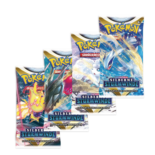 Pokémon Schwert & Schild Silberne Sturmwinde Booster mit verschiedenen Pack-Artworks (Deutsch)