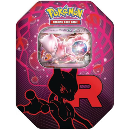 Pokémon Team Rocket’s Mewtu-ex Tin Box mit Holo-Promo und Boostern (Deutsch)