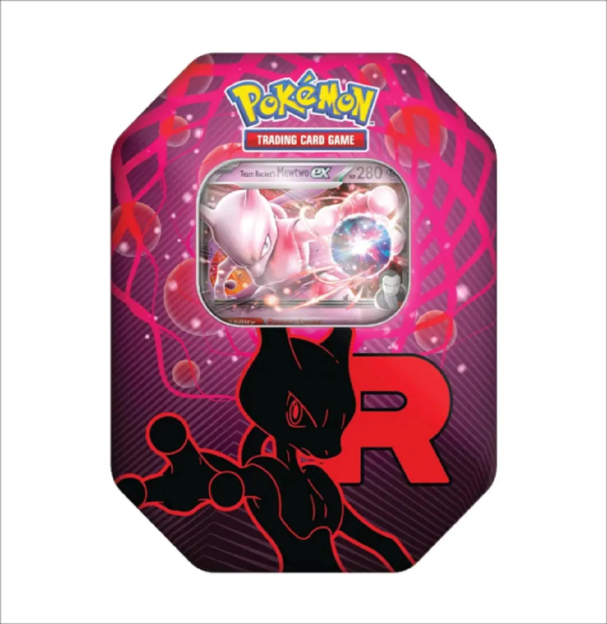 Pokémon Team Rocket Tin Box mit Team Rocket’s Mewtwo ex Promo-Karte (Englisch)