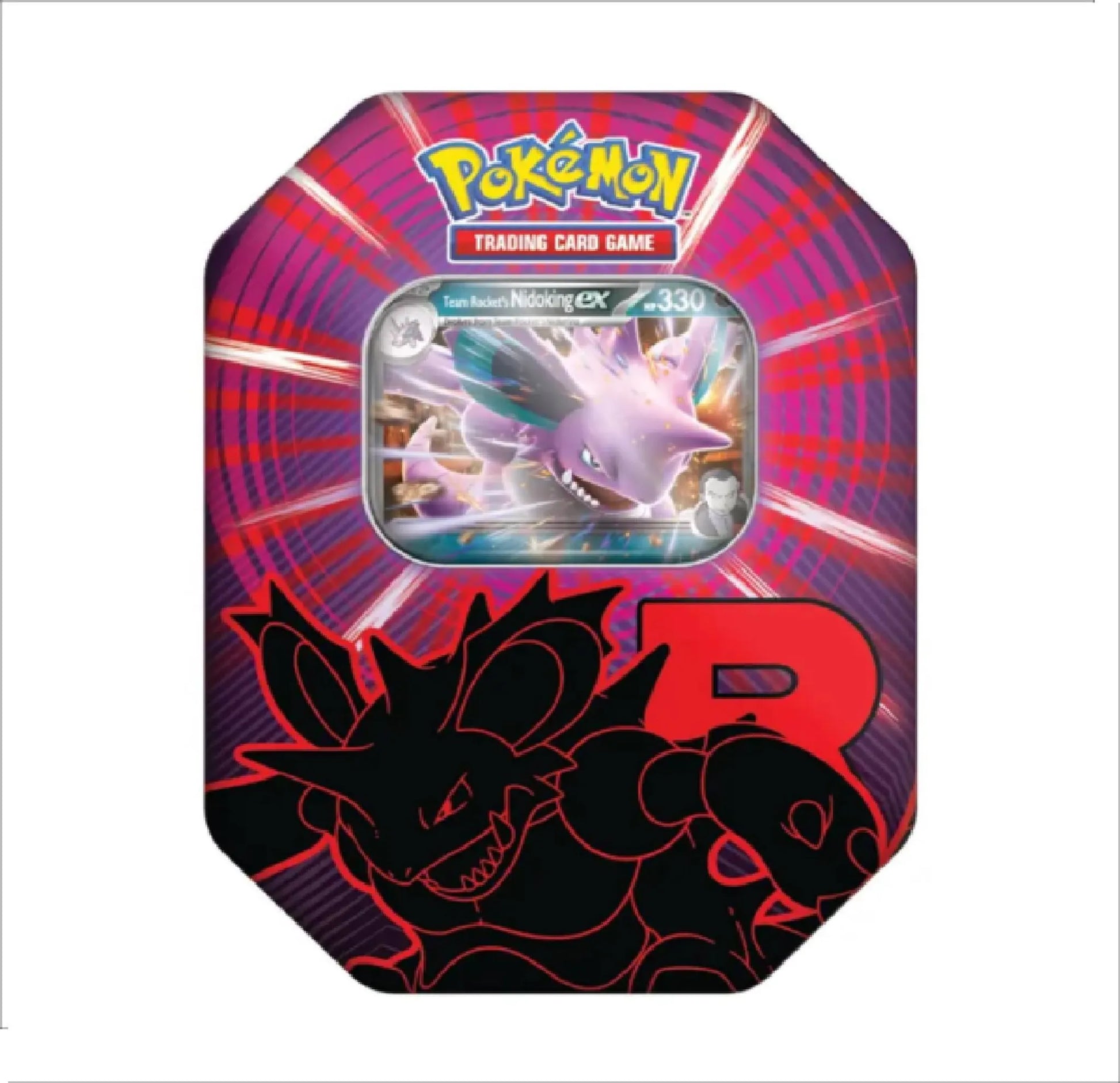 Pokémon Team Rocket Tin Box mit Team Rocket’s Nidoking ex Promo-Karte (Englisch)