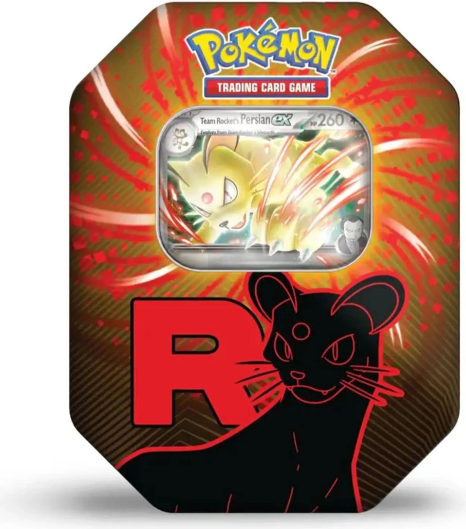 Pokémon Team Rocket Tin Box mit Team Rocket’s Persian ex Promo-Karte (Englisch)