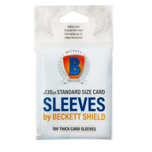 Beckett Shield Thick Card Sleeves – 100 Kartenhüllen für bis zu 130pt starke Sammelkarten